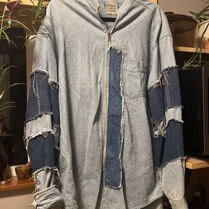 one of a kind vintage jean jacket